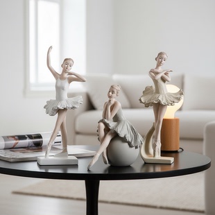 创意芭蕾舞者摆件树脂工艺品客厅装饰品桌面摆设艺术雕塑