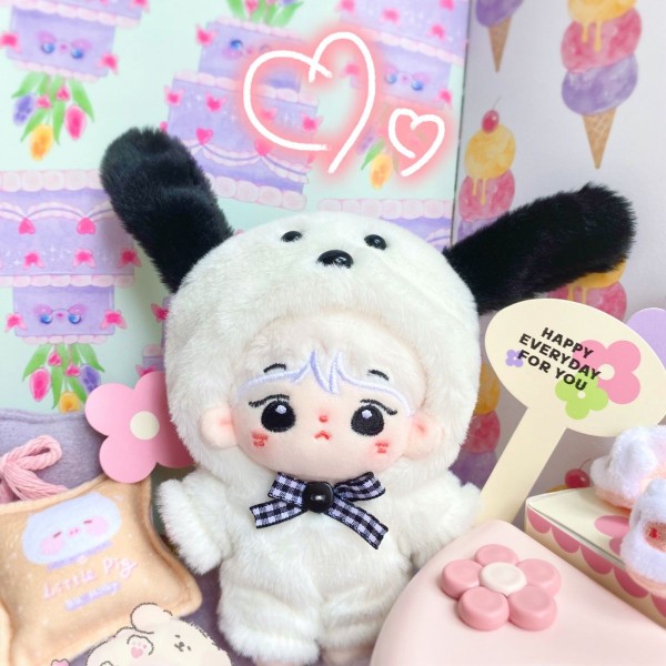 包邮10cm娃衣可爱软呼呼系列十厘米棉花娃衣衣服有挂绳胖胖体可穿