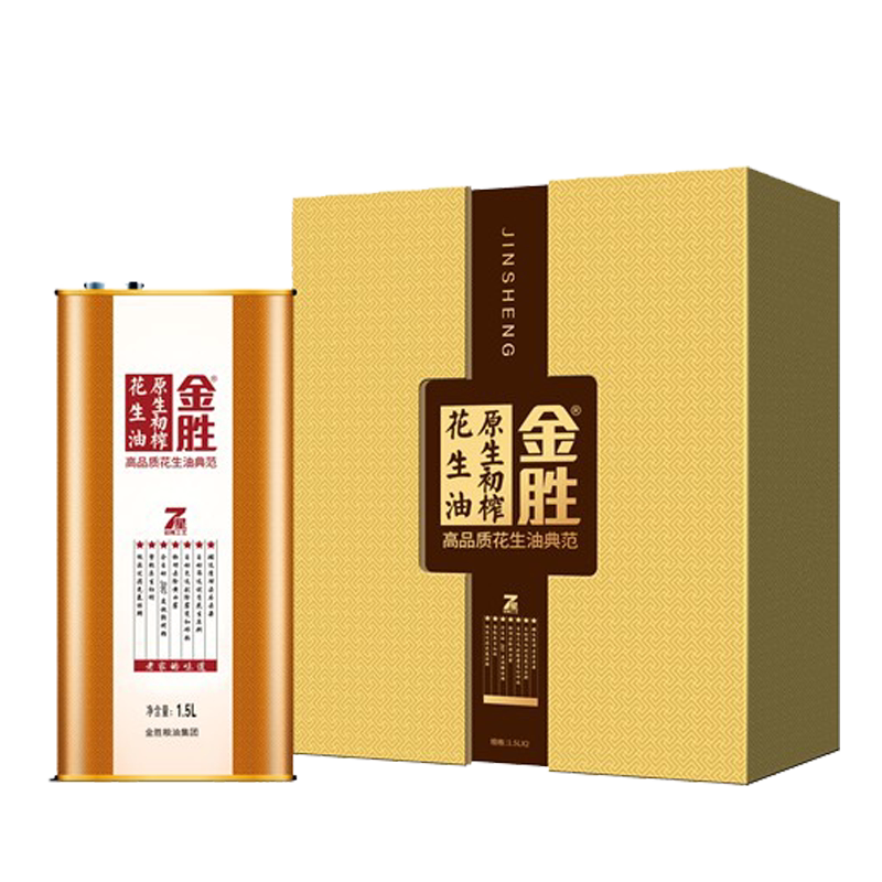 金胜原生初榨花生油1.5Lx2花生油