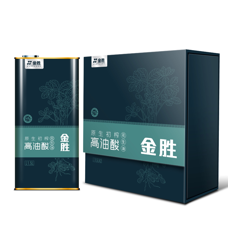 金胜原生初榨高油酸花生油礼盒1花生油