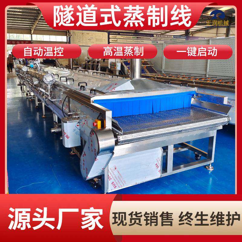 定制老面小笼包干蒸隧道 大型隧道式蒸汽喷蒸机 多层式芝麻干蒸机