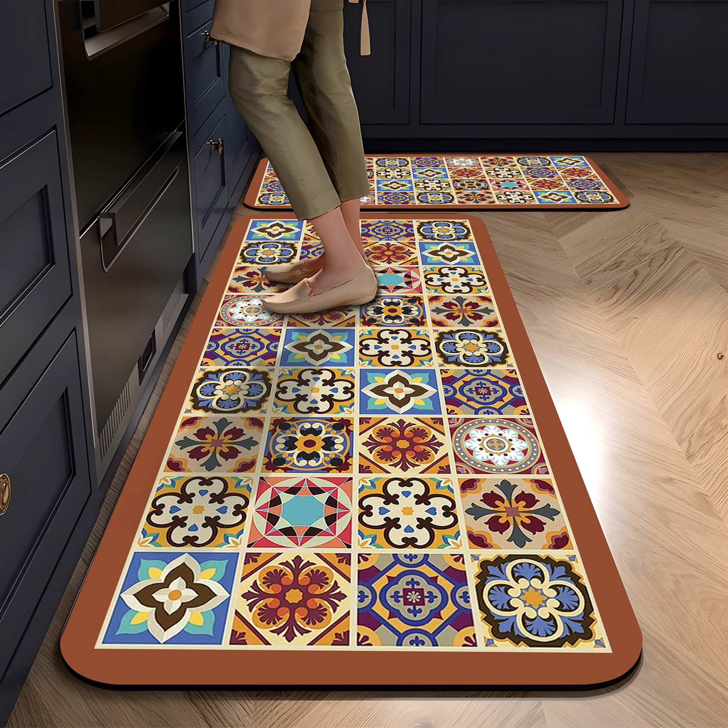 硅藻泥地垫防滑防油吸水垫门口耐脏脚垫防水专用可擦免洗地毯