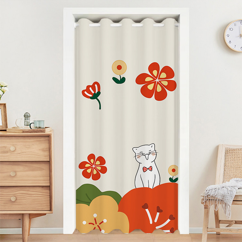 冬天门帘隔断打孔家用挡风