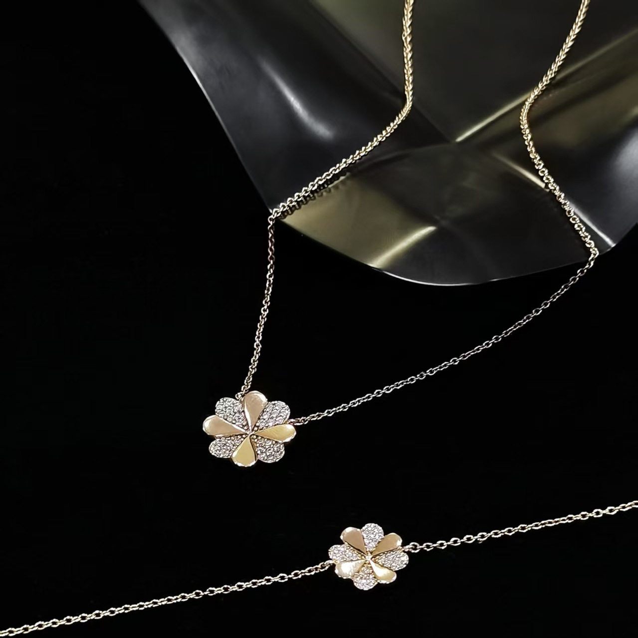 JFB四叶草项链戒指手链节日礼物