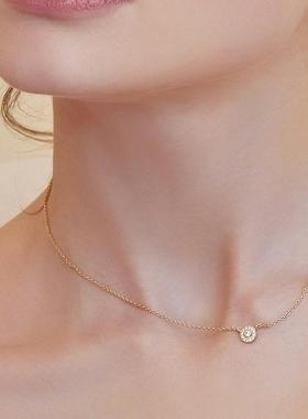 JFB法国进口小圆镶18K厚包金戒指项链手链耳钉精致通勤法式珠宝