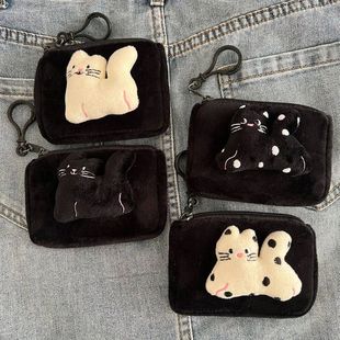 银行可爱装 方形小猫咪迷你收纳卡包包零钱包小型挂件书包可挂式 饰