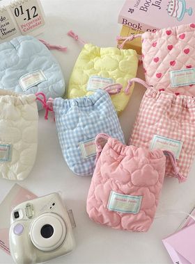 绗小包包 防摔柔软棉防尘可爱拍立得收纳袋收纳袋相机ccd51121ins
