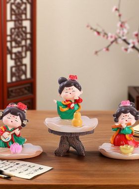 仕女唐小环国潮同款创意支架国风摆件稳固手机桌面防滑通用型