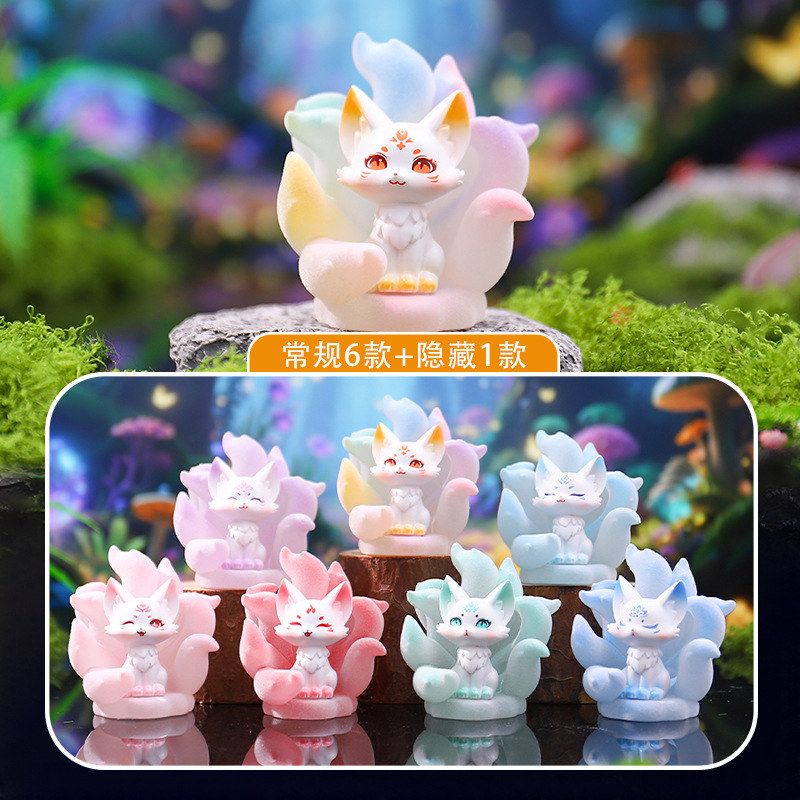 新品盒潮灵狐盲周边创意摆件景区