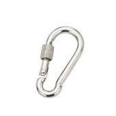 英耐特带螺母弹簧扣304不锈钢带圈快挂钩登山链条连接扣安全扣绳