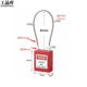 工品库安全锁工业安全锁85mm不锈钢缆绳挂锁电力设备上绝缘工程塑