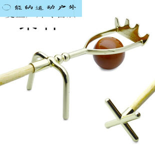 溥畔台球用品配件台球杆架杆头黑八铜高架低支架头十字架杆器高架