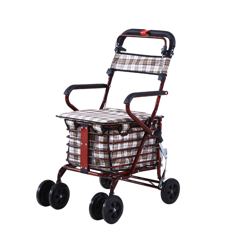 老人手推车怡德可坐可折叠