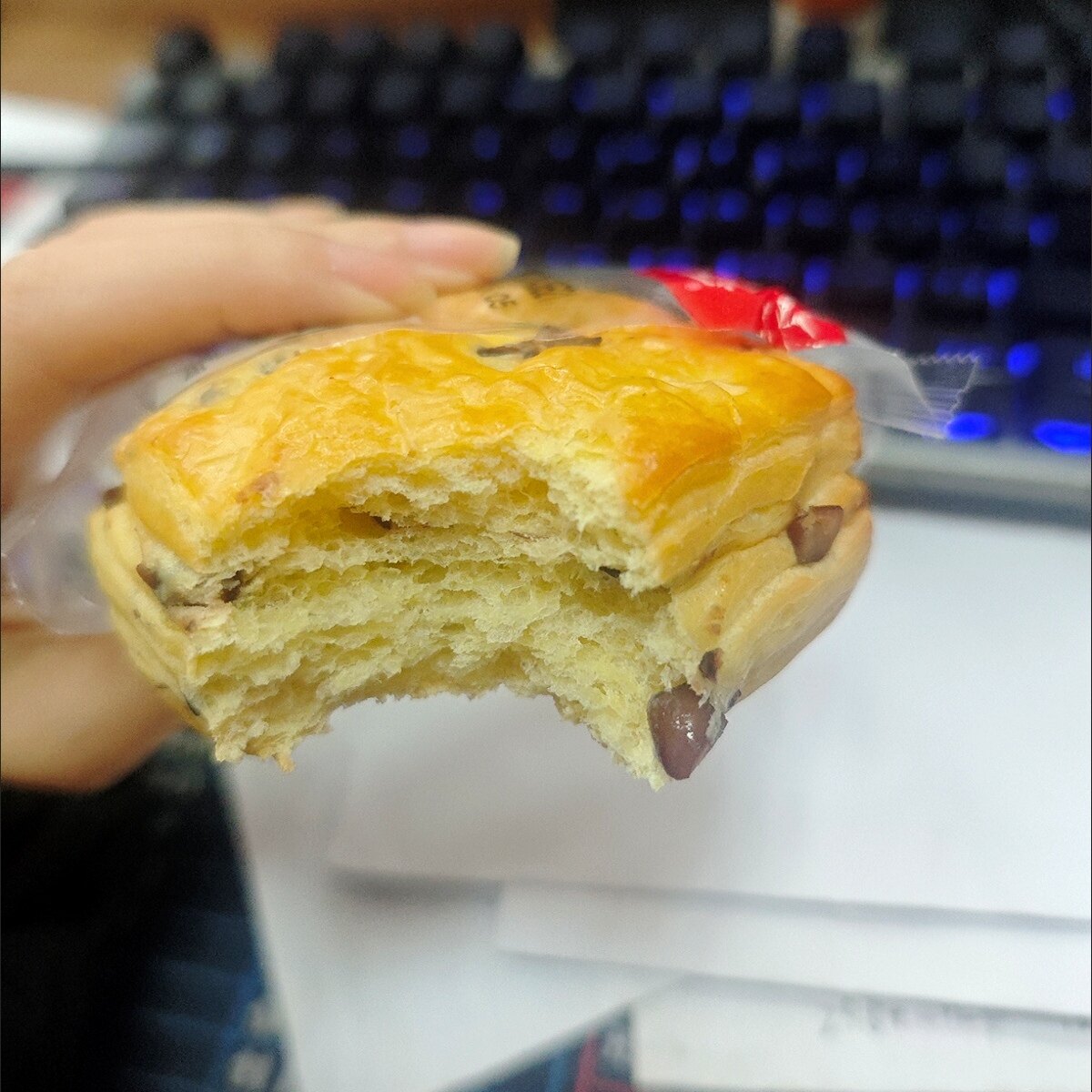 无蔗糖匠心豆红豆面包夹心千层手撕软面包学生上班族早代餐零食品