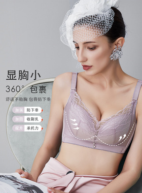 Rephresh/瑞法斯夏季薄款显小收副乳防下垂上托无钢圈文胸5764