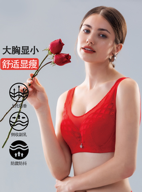 Rephresh/瑞法斯大胸显小内衣全罩杯调整型抹胸大码薄款文胸5816