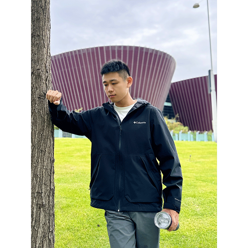 哥伦比亚冲锋衣防风男士春秋