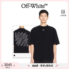 【春夏新品】OFF-WHITE 24年新款男女同款刺绣斜条纹宽松短袖T恤