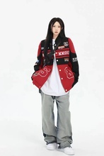 特大码300斤可拆卸机车外套女2024年ins美式设计感小众棒球服夹克