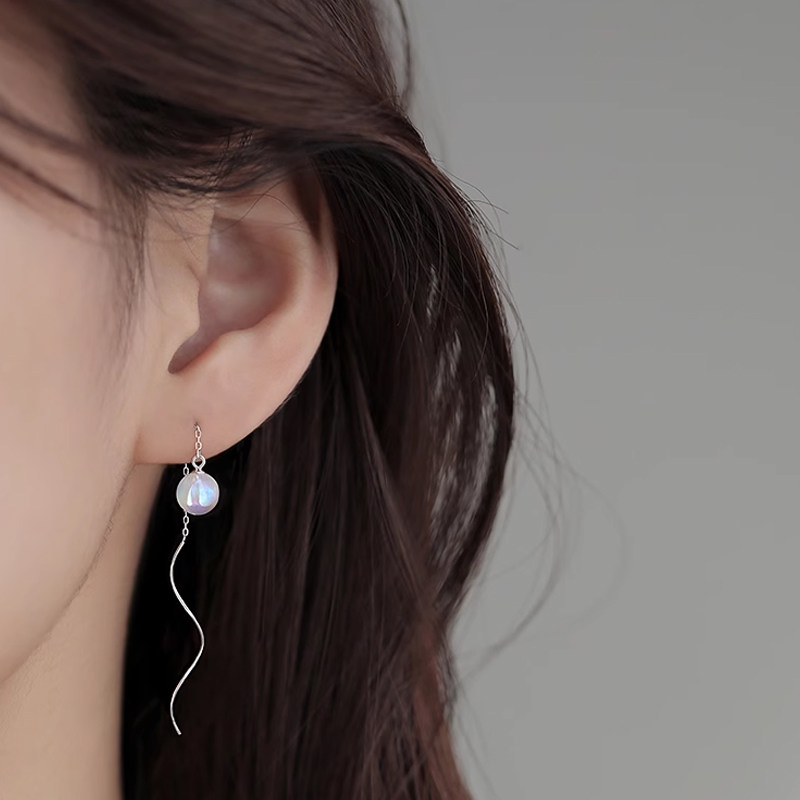 925纯银仿珍珠耳线女气质耳环2023年新款潮耳钉高级小众清新耳饰,饰品/流行首饰/时尚饰品新,耳线,淘宝优惠券,粉丝福利购,淘宝优惠卷