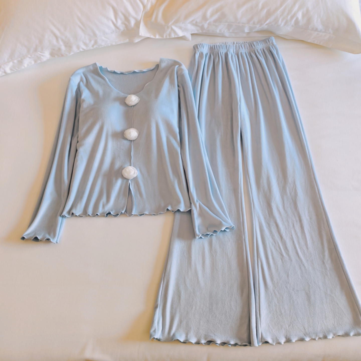 双面海岛绒睡衣女士春秋冬家居服