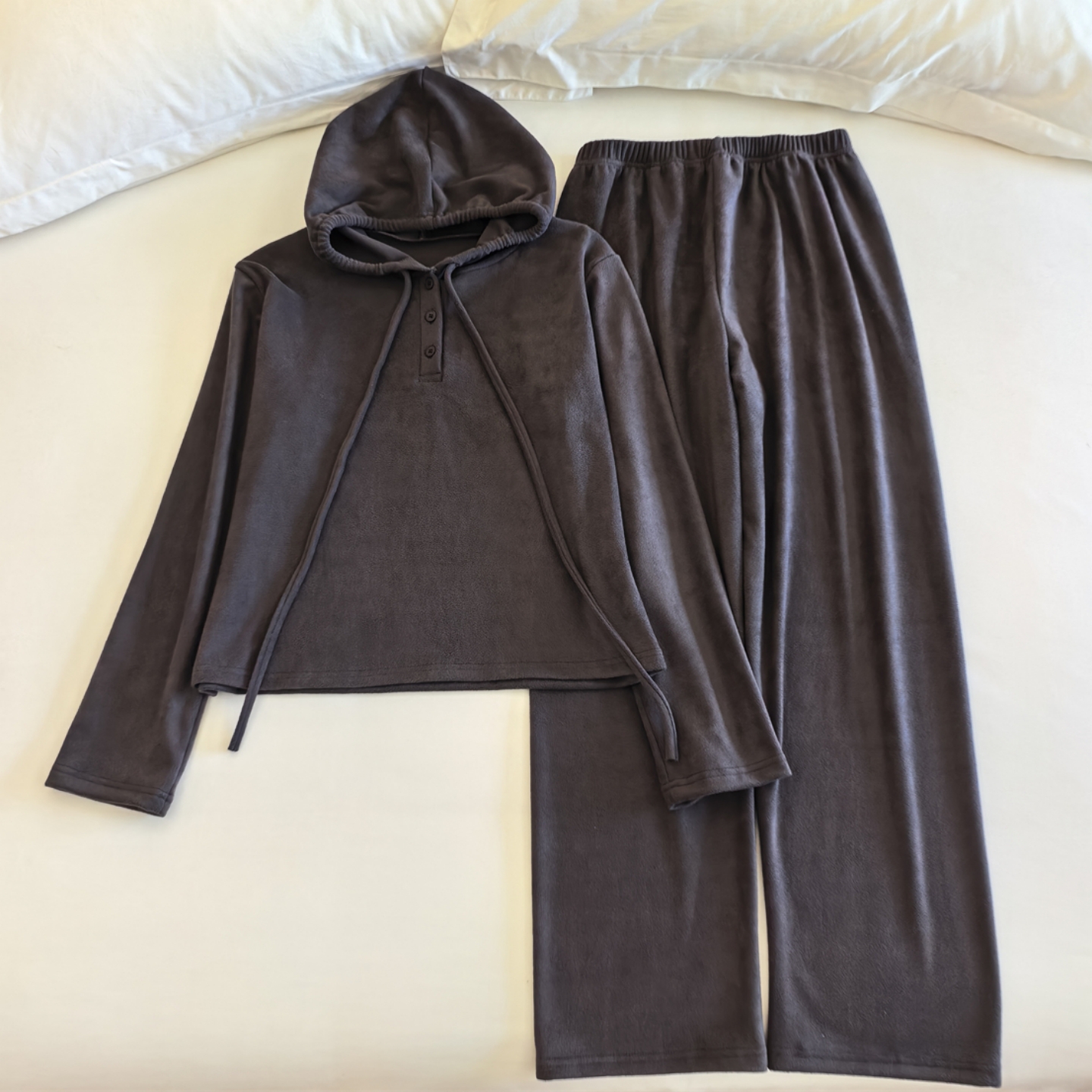 摇粒绒睡衣女春秋冬季加厚家居服