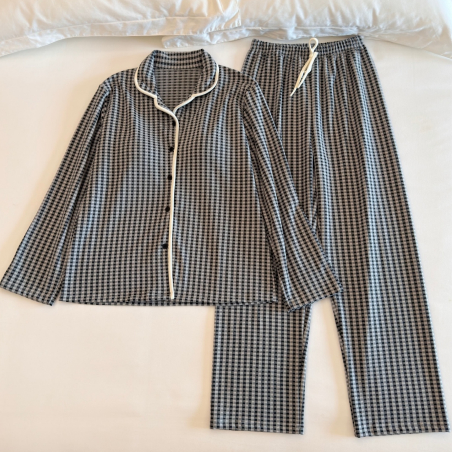 亲肤磨毛睡衣女春秋冬简约家居服