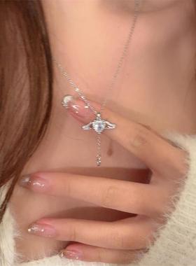 丘比特之心项链女爱心锆石浪漫天使锁骨链闺蜜礼物轻奢心形颈链