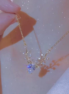 一鹿有你小麋鹿吊坠项链网红爆款高级感气质时尚锁骨链2025新款女