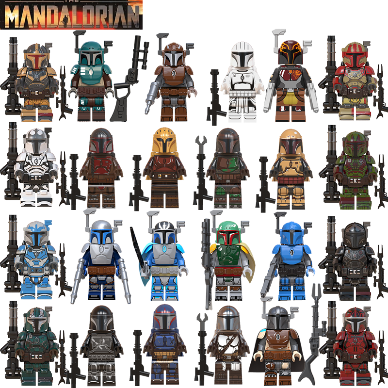 中国积木飞行星球大战克隆暴风兵重装武器曼达洛拼插积木人仔玩具