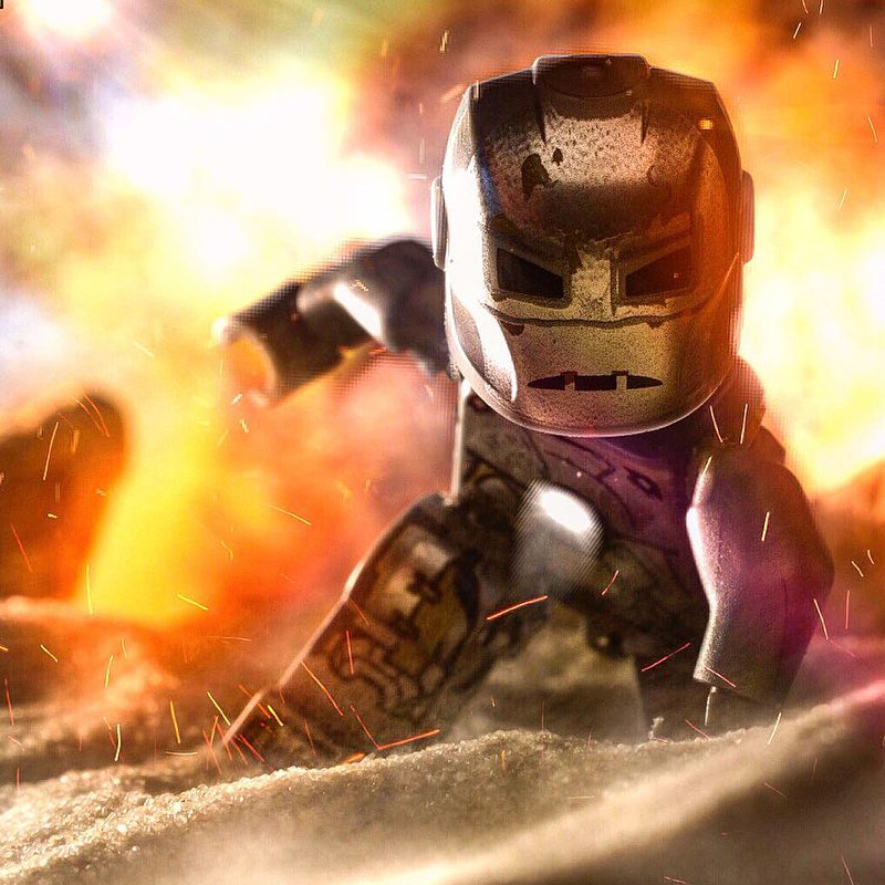 moc钢铁侠托尼斯塔克人仔战衣mark1马克1号复仇者联盟拼装玩具