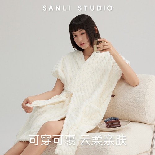 三利颜究所浴巾可穿式7A抗菌浴裙