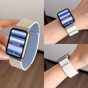 4替换带女男款 高级透气女生 硅胶磁吸秋冬智能运动八九代红米Watch6 适用小米手环9pro表带8Pro手表腕带新款