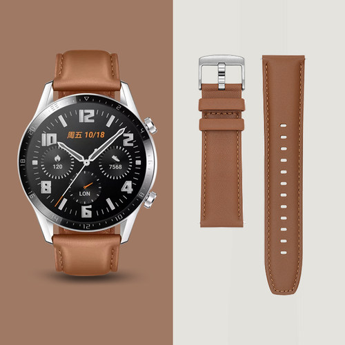 鸣铎华为真皮手表带官方同款GT2