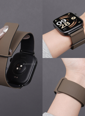 新款褐黑色适用红米Watch6表带redmiwatch5手表男款4磁吸硅胶透气运动专用小米手环9pro秋冬女士8pro替换腕带