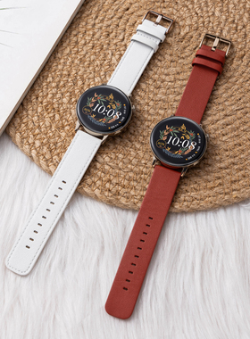 适用华为GT3手表GT2真皮Pro表带2E智能watch3凝霜fit3白色运动watchgt专用GS高级Fit2女新款42MM手表链配件