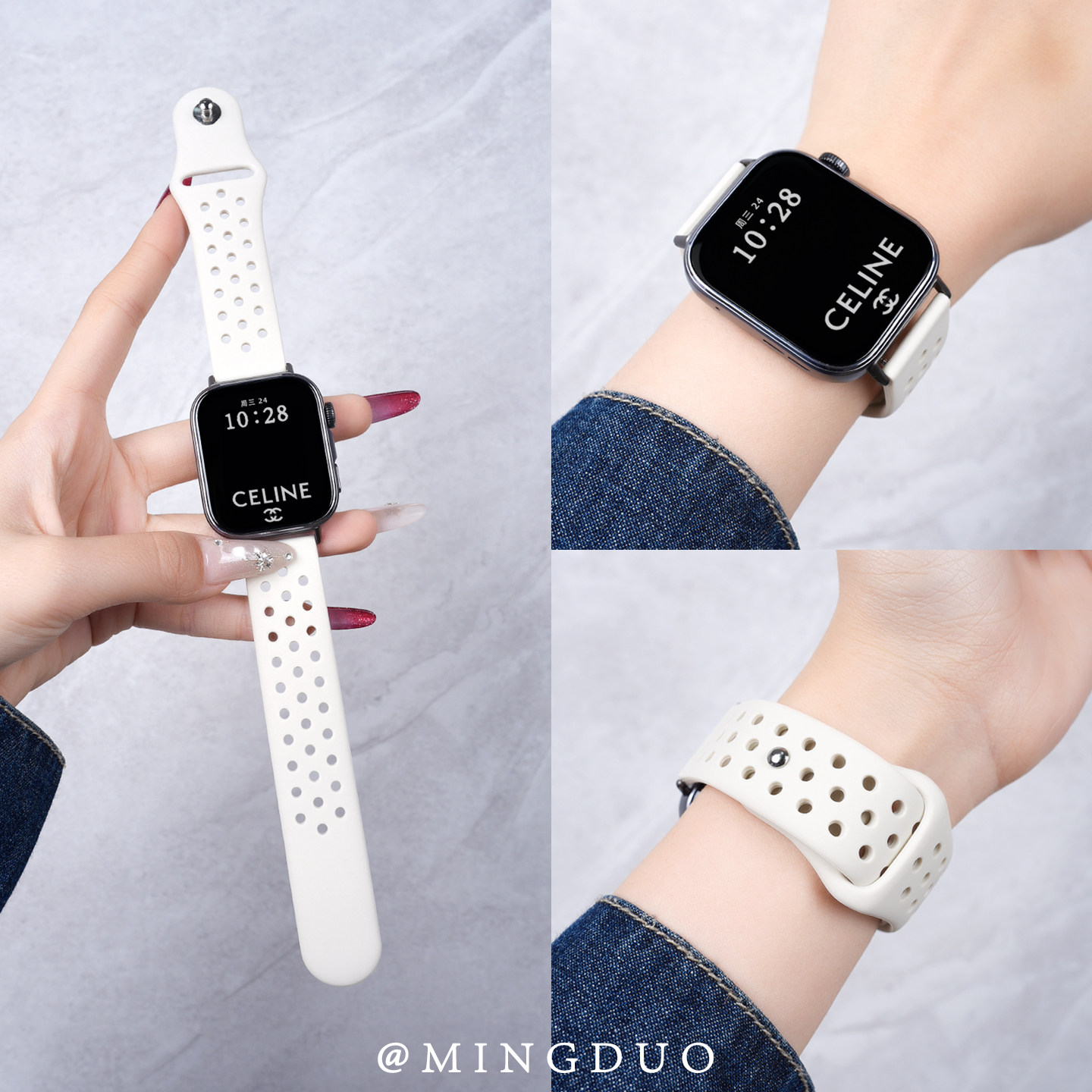 适用华为FIT4表带智能fit3手表新款女款苹果同款反扣女运动watchfit4腕表FIT4pro硅胶女生腕带电子fit2手环男