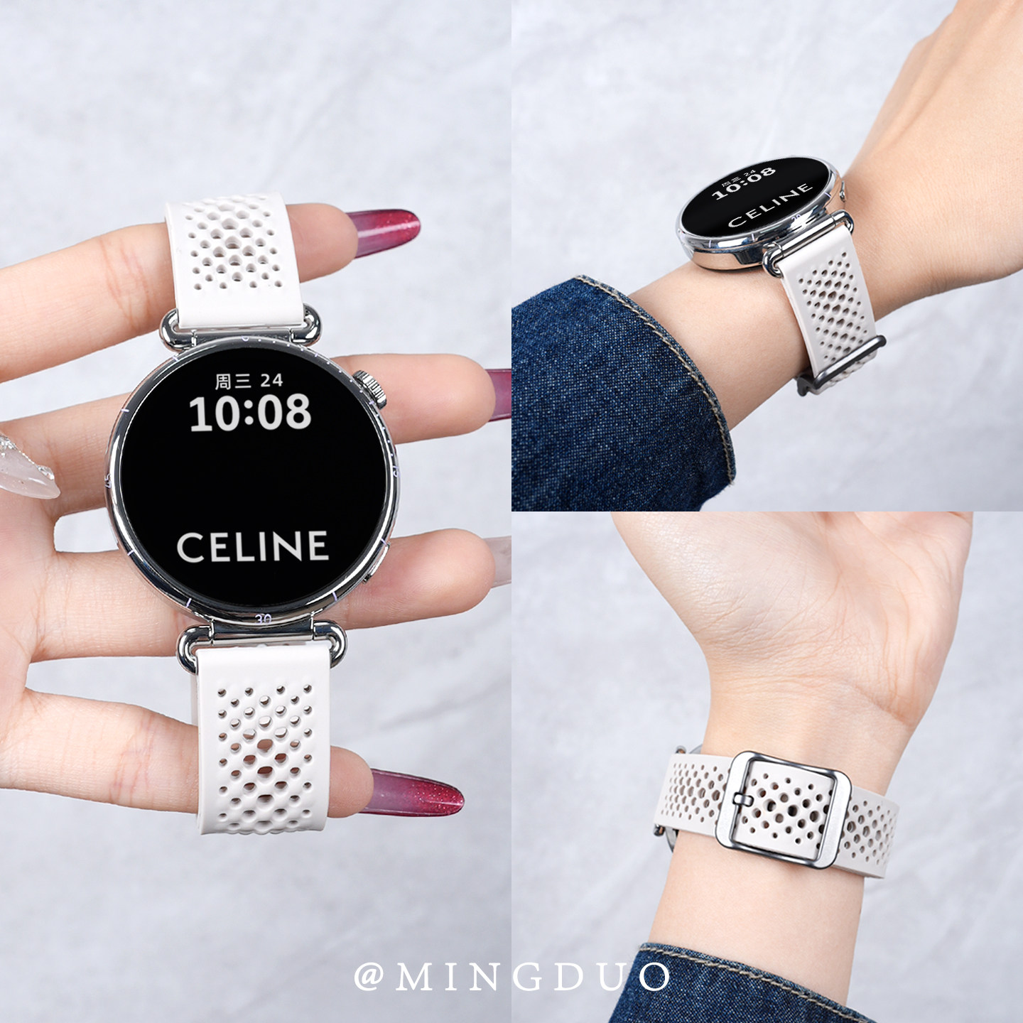 鸣铎适用华为gt6表带手表gt5智能watchgt5手表带高级液态硅胶watch5女士gt4新款pro女gt3女款gt2男款41运动男