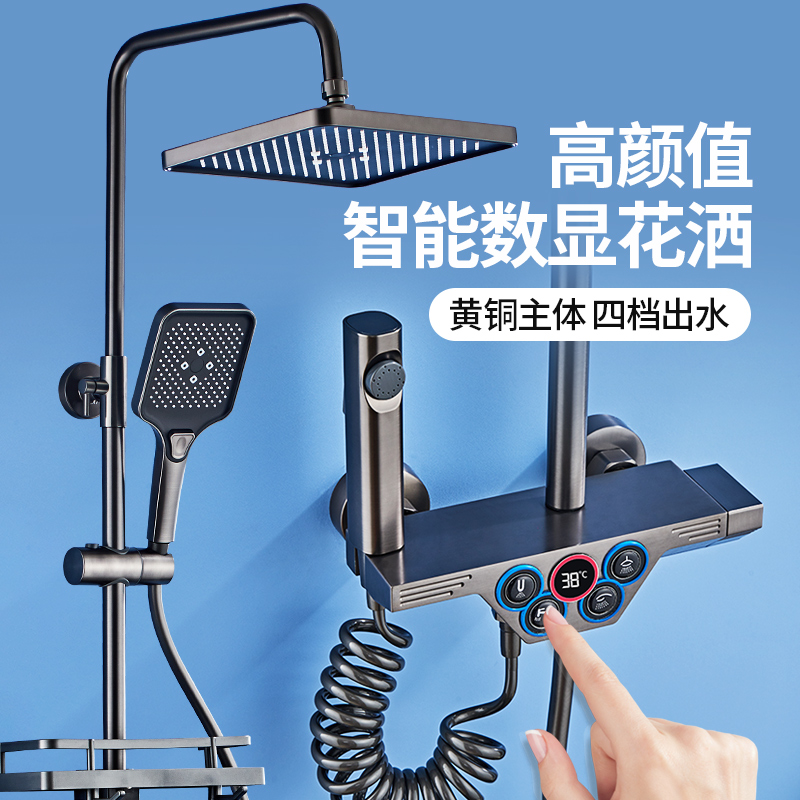 全铜恒温淋浴花洒套装家用卫生间