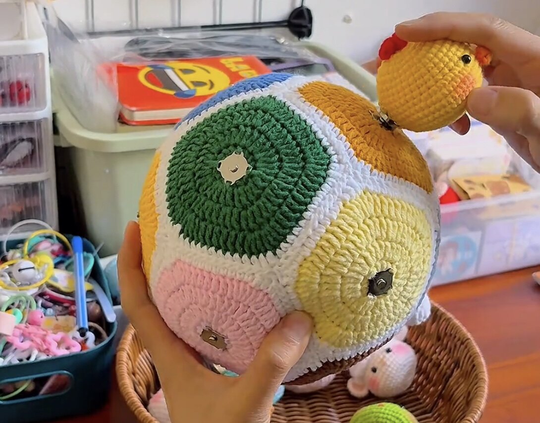 益智彩色球玩具材料包 diy手工编织毛线球形婴儿乐趣玩具认识颜色