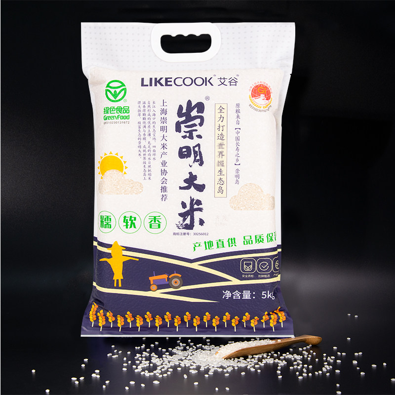 艾谷 崇明大米5kg粳米香米口感软糯10斤南粳46