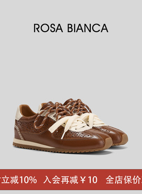 【新品】Rosa Bianca德训鞋女真皮轻奢风通勤显脚小复古休闲百搭