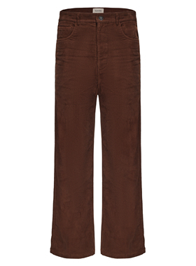 Tastemaker 时髦松弛棕色灯芯绒条绒休闲直筒宽松阔腿长裤秋冬