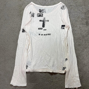 T恤 稀有印花图案长袖 LGB 先锋视觉系