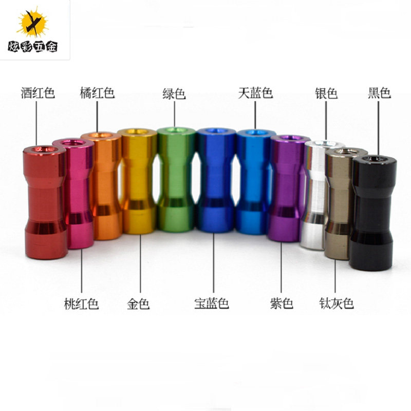 M3*10-20mm双头圆头铝顶柱拉杆内牙联接柱模型机车架平衡铝棒通孔