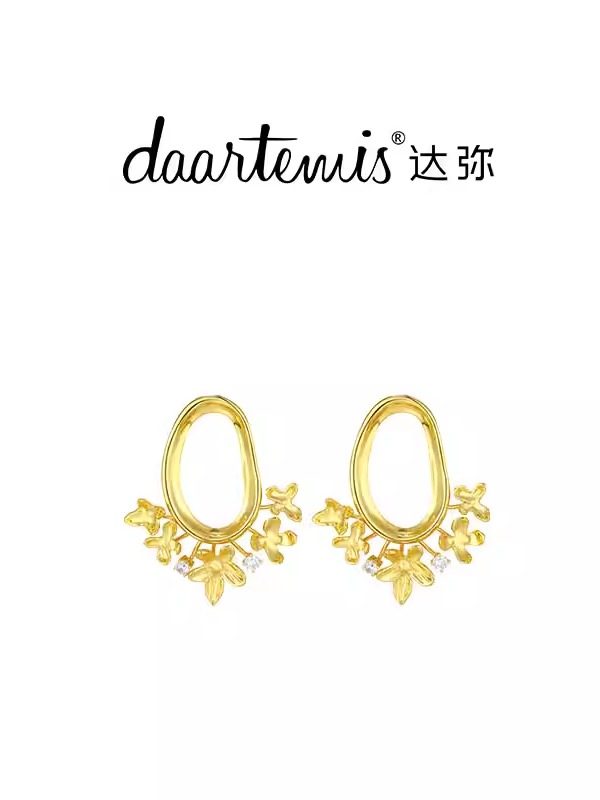 daartemis达弥蕾丝花耳环女原创