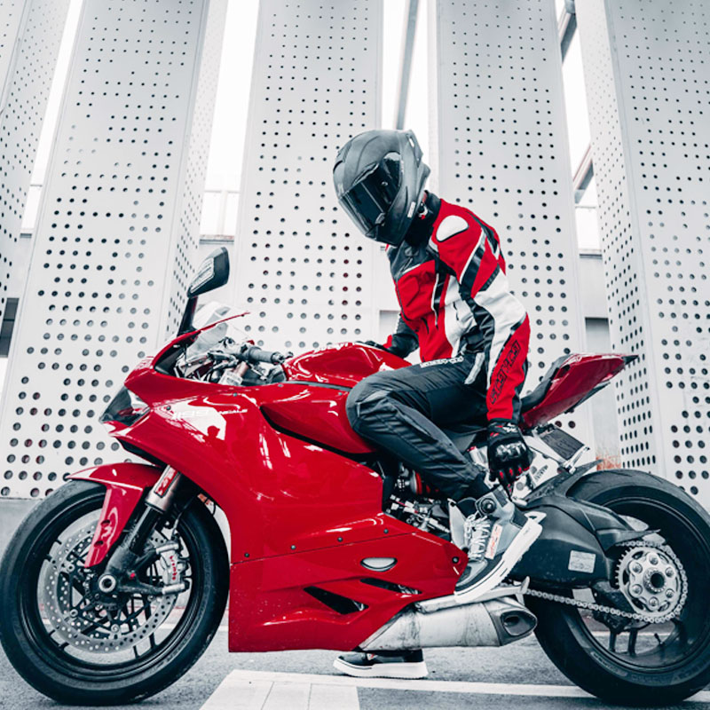 赛羽春夏季摩托车骑行服通勤防摔骑士机车服透气防护衣男士赛车服