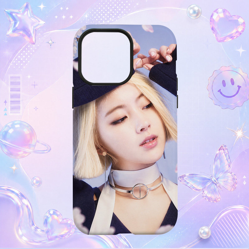 Zuny金色短发黑色项圈舞台写真适用于苹果三星华为小米手机壳防摔保护套镜头全包