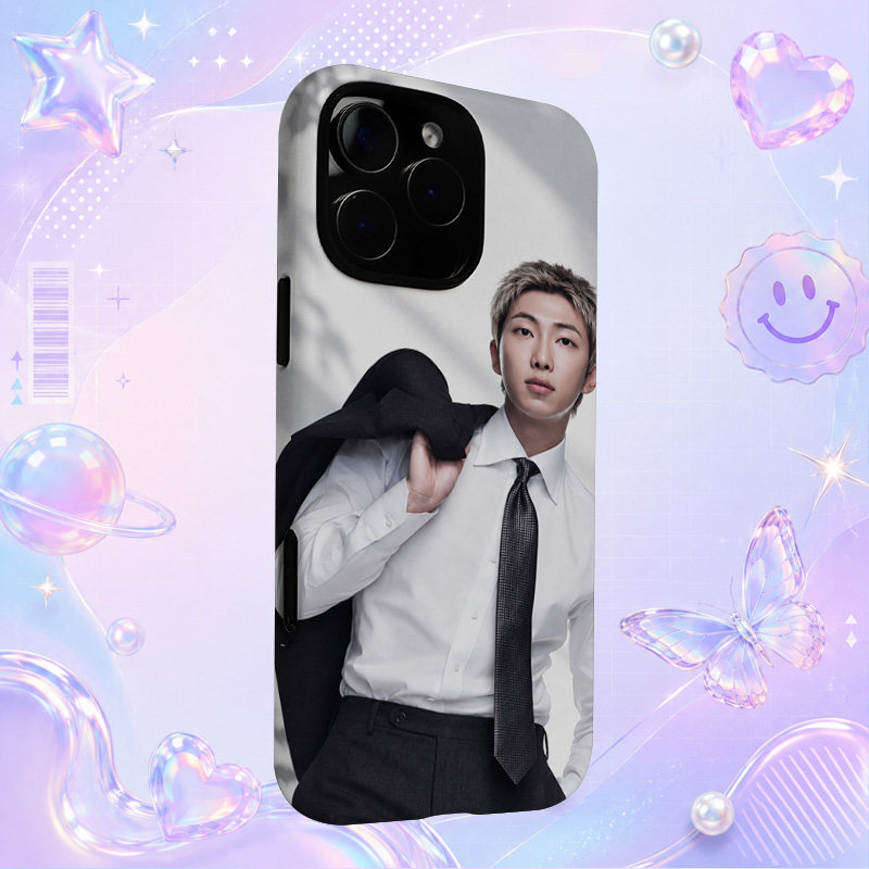 Namjoo黑白西装领带经典人物写真适用于苹果三星华为小米手机壳防摔保护套镜头全包