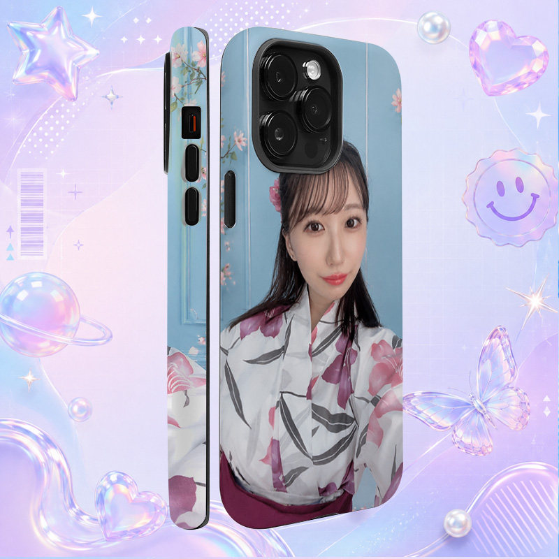 日本女演员牧濑里穗Riho Makise花纹上衣自拍肖像适用于苹果三星华为小米手机壳防摔保护套镜头全包